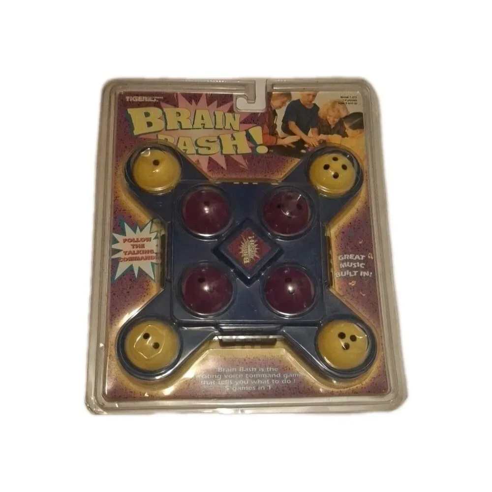 Vintage Sealed 1994 Tiger Electronics Brain Bash Voice Command Memory Game